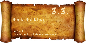 Bonk Bettina névjegykártya